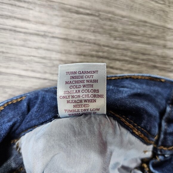 SO Jeans Womens 0 Blue Cuffed Skinny Stretch Denim Mid Rise Casual Pants - Picture 7 of 12